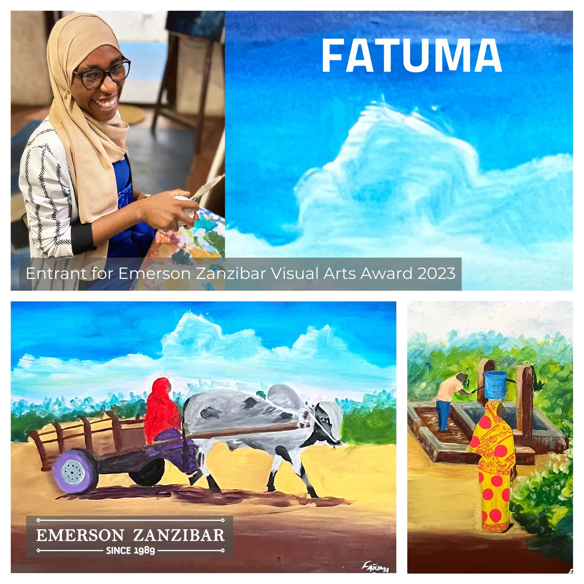 Artwork by Fatuma, Emerson Zanzibar Visual Arts Awards 2023