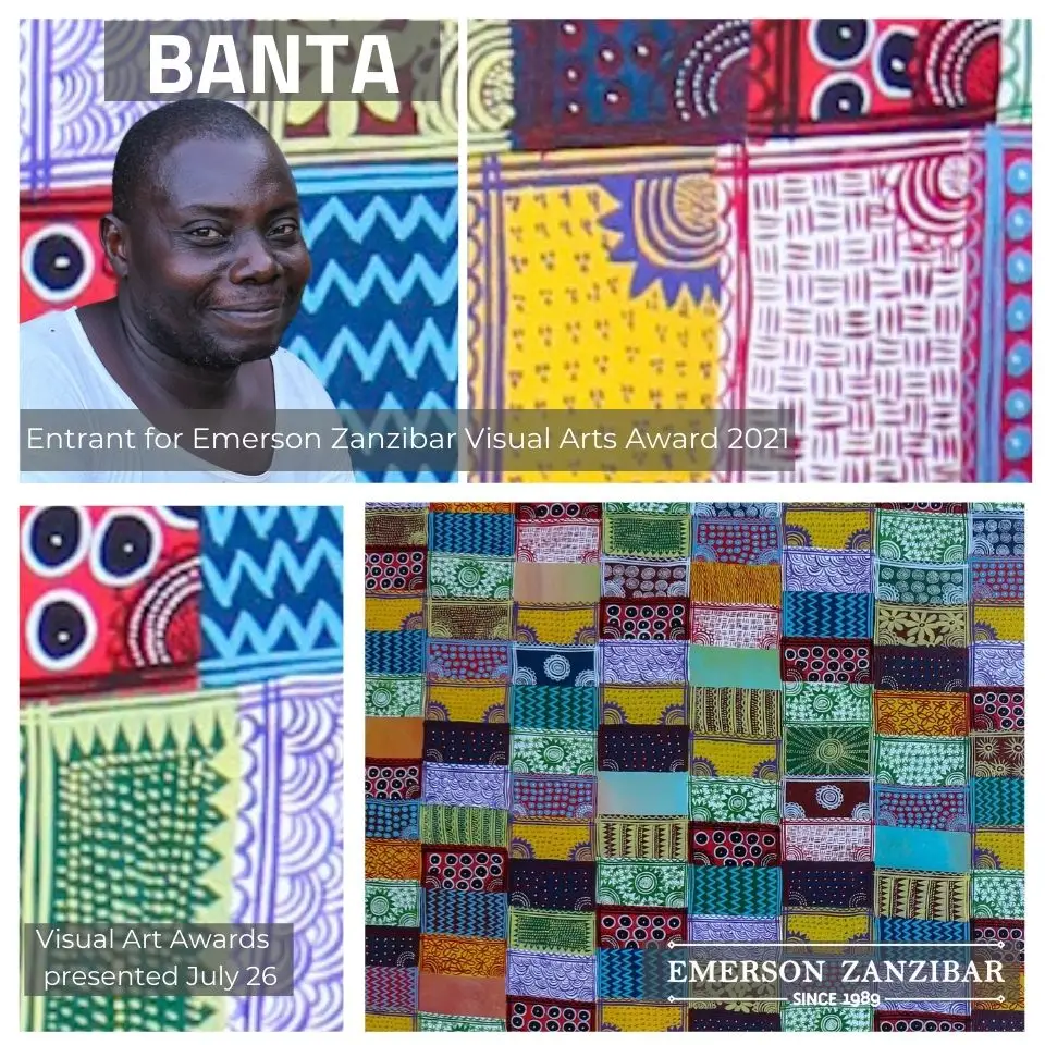Exhibition poster for artist Banta, All Things Emerson Zanzibar 2021