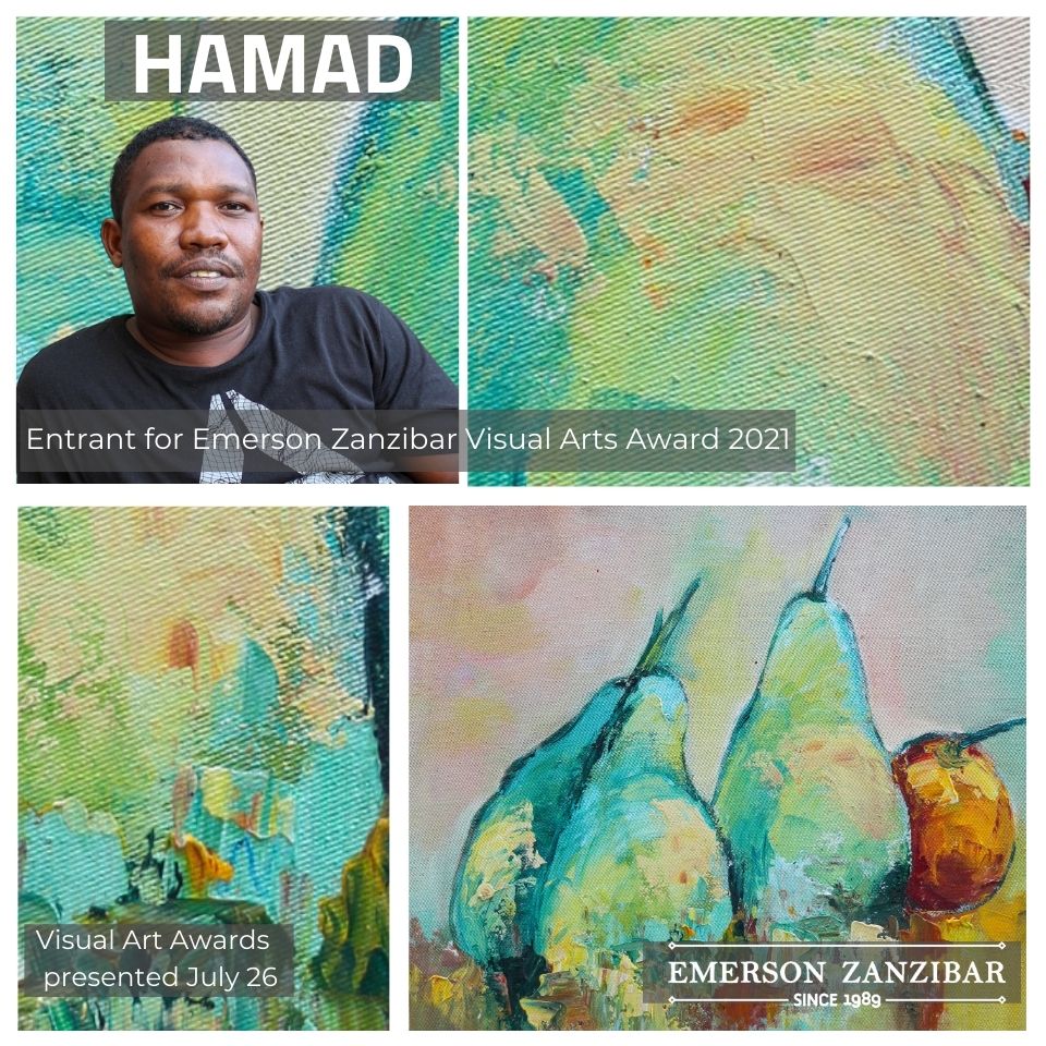 Exhibition poster for artist Hamad, All Things Emerson Zanzibar 2021